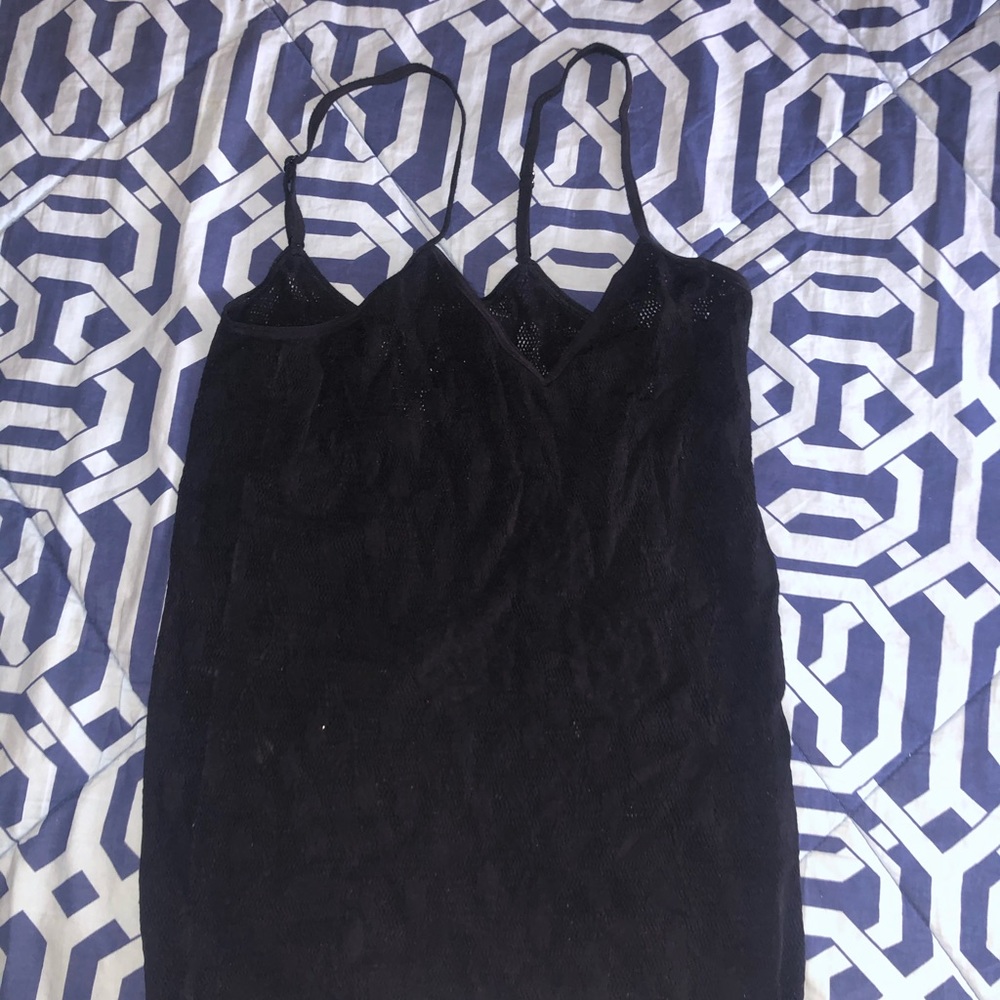 Cute black lingerie tank with lace